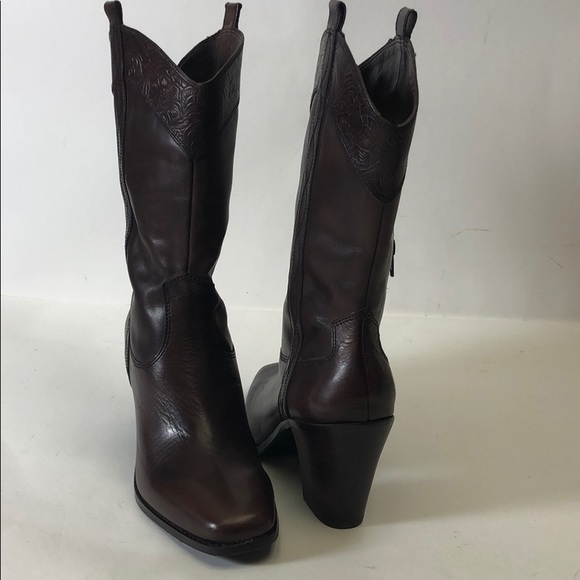 Antonio Melani Leather Dark Brown Boots 9.5M New with deffect - Picture 9 of 16